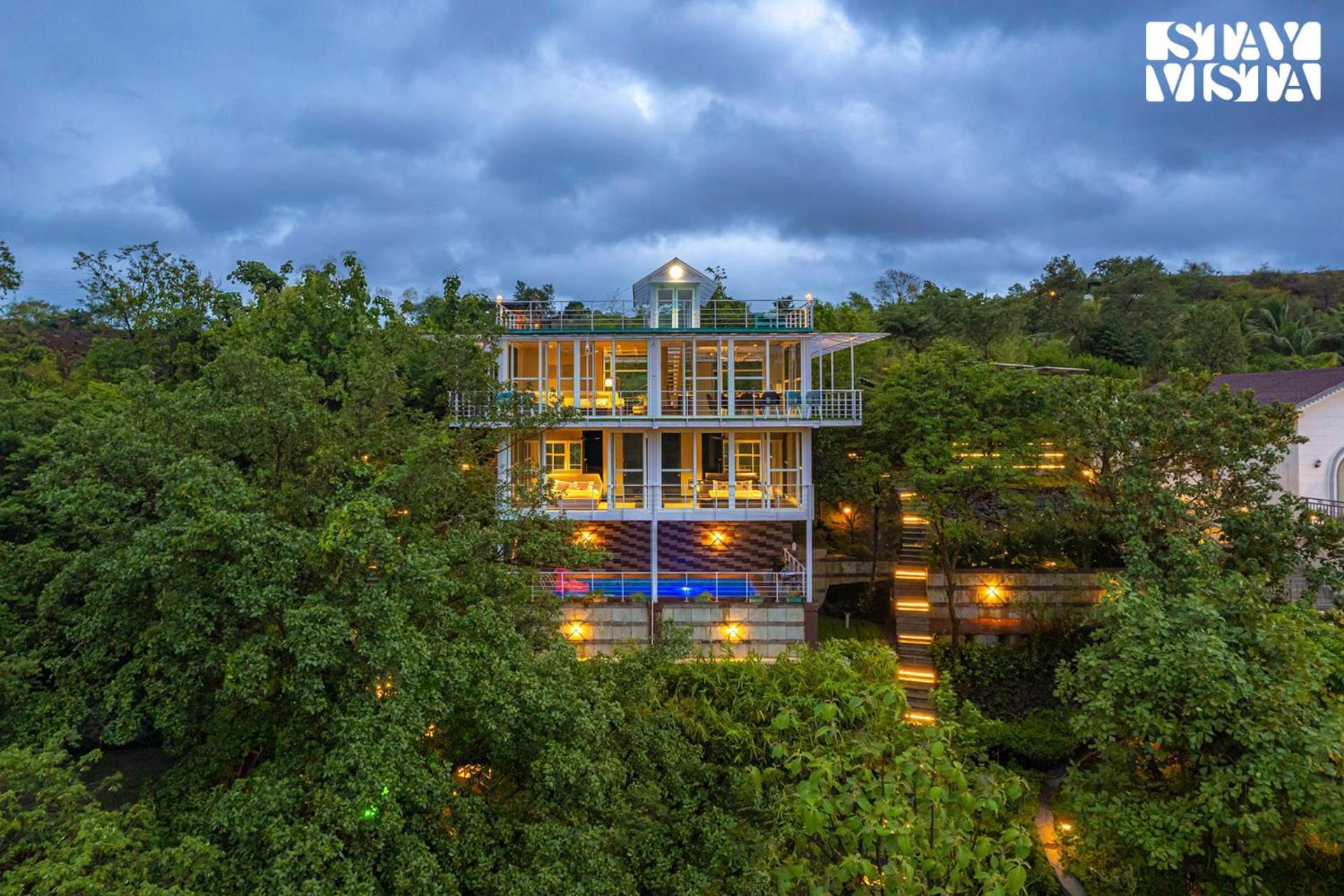 The Glasscape By Stayvista - Hillside Getaway With Pool And Indoor Games Nashik Zewnętrze zdjęcie